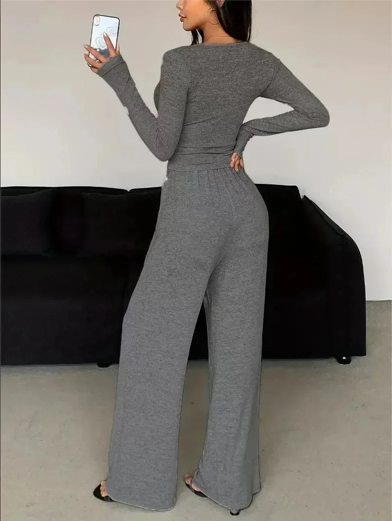 Pyjama moulant à manches longues pour femmes