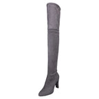 Bottes cuissardes à talon épais pour femmes