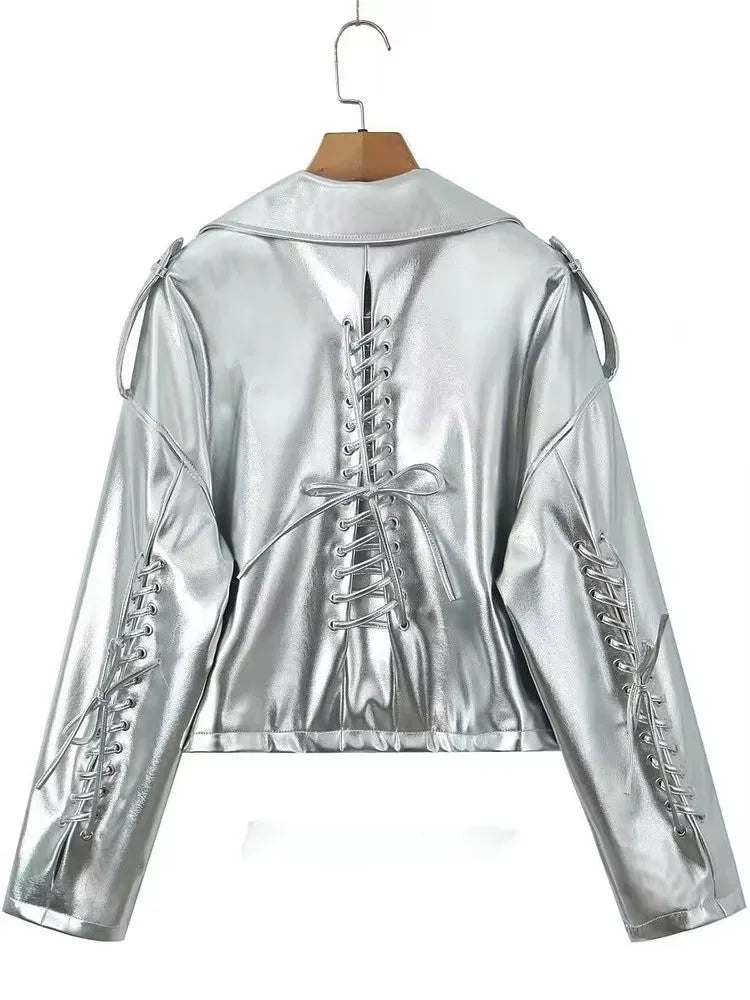 Vestes en faux cuir pour femmes