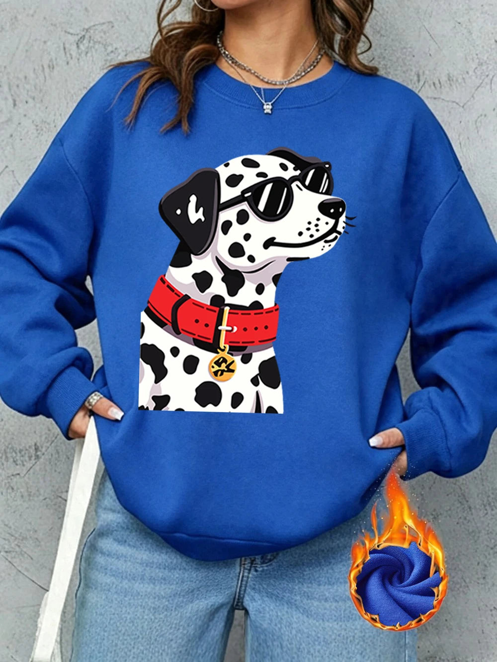 Sweat-shirt à capuche ample et chaud en polaire pour femmes