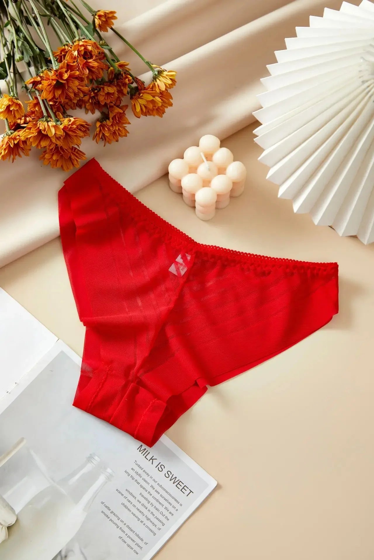 Culotte sans couture en soie glacée pour femmes