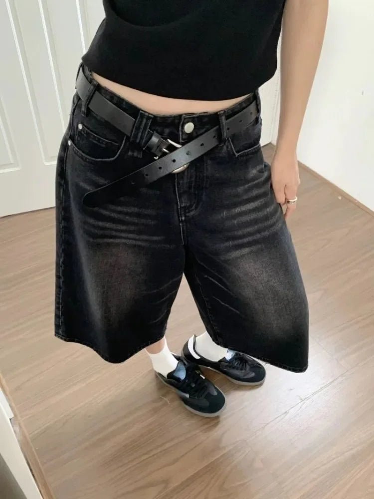Short en jean taille basse pour femmes