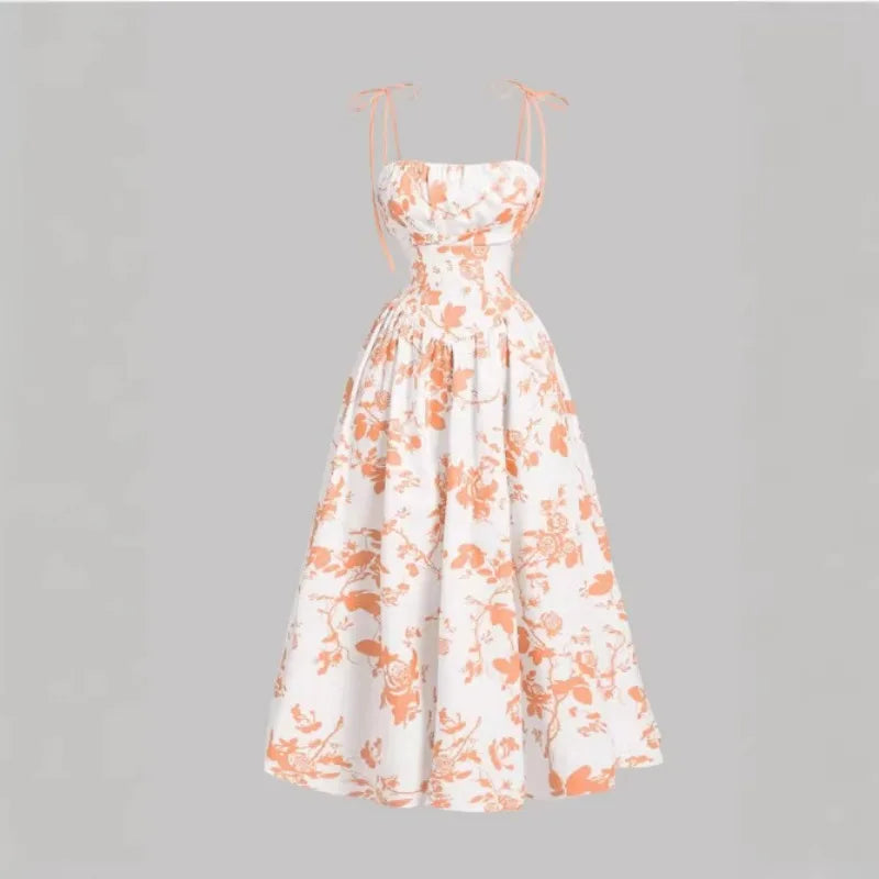 Robe élégante et intellectuelle à imprimé floral pour femmes