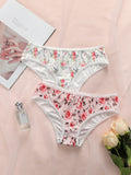 Culotte floraux brodés sexy pour femmes