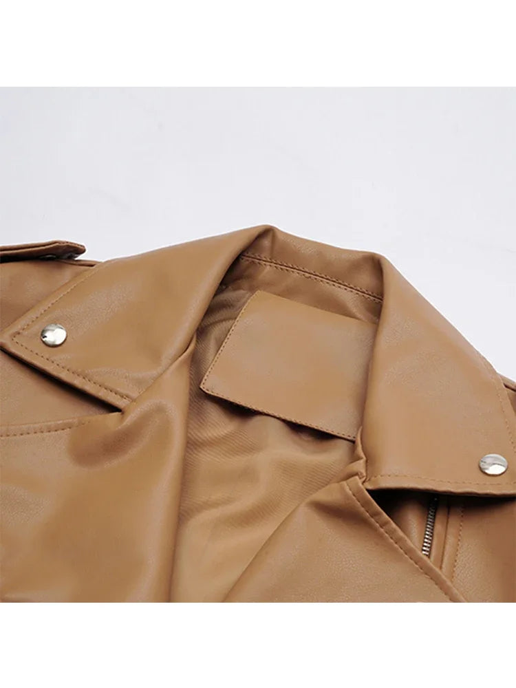 Vestes en simili cuir pour femmes