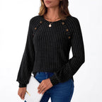 T-shirt à manches longue décontracté lâche pour femmes