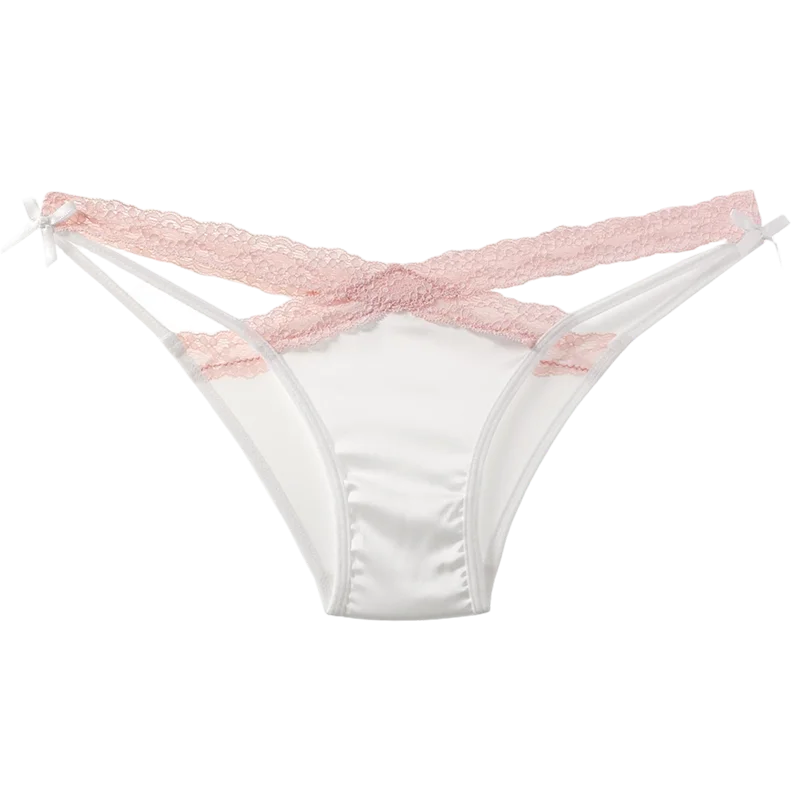 Culotte taille basse en dentelle transparent pour femmes