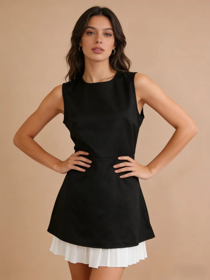 Robe Courte Plissée Femme – Élégante et Légère