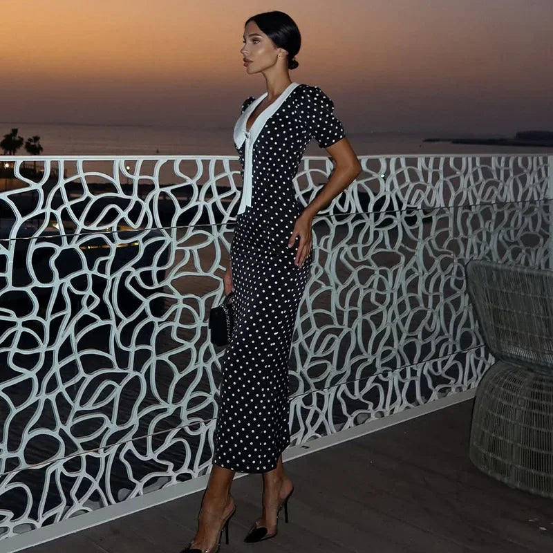 Robes imprimées à pois pour femmes