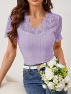 Chemise à manches courtes pour femmes