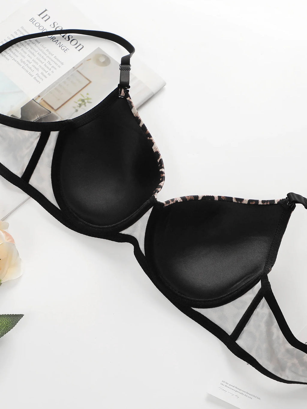 Ensemble de lingerie sexy imprimé léopard pour femmes