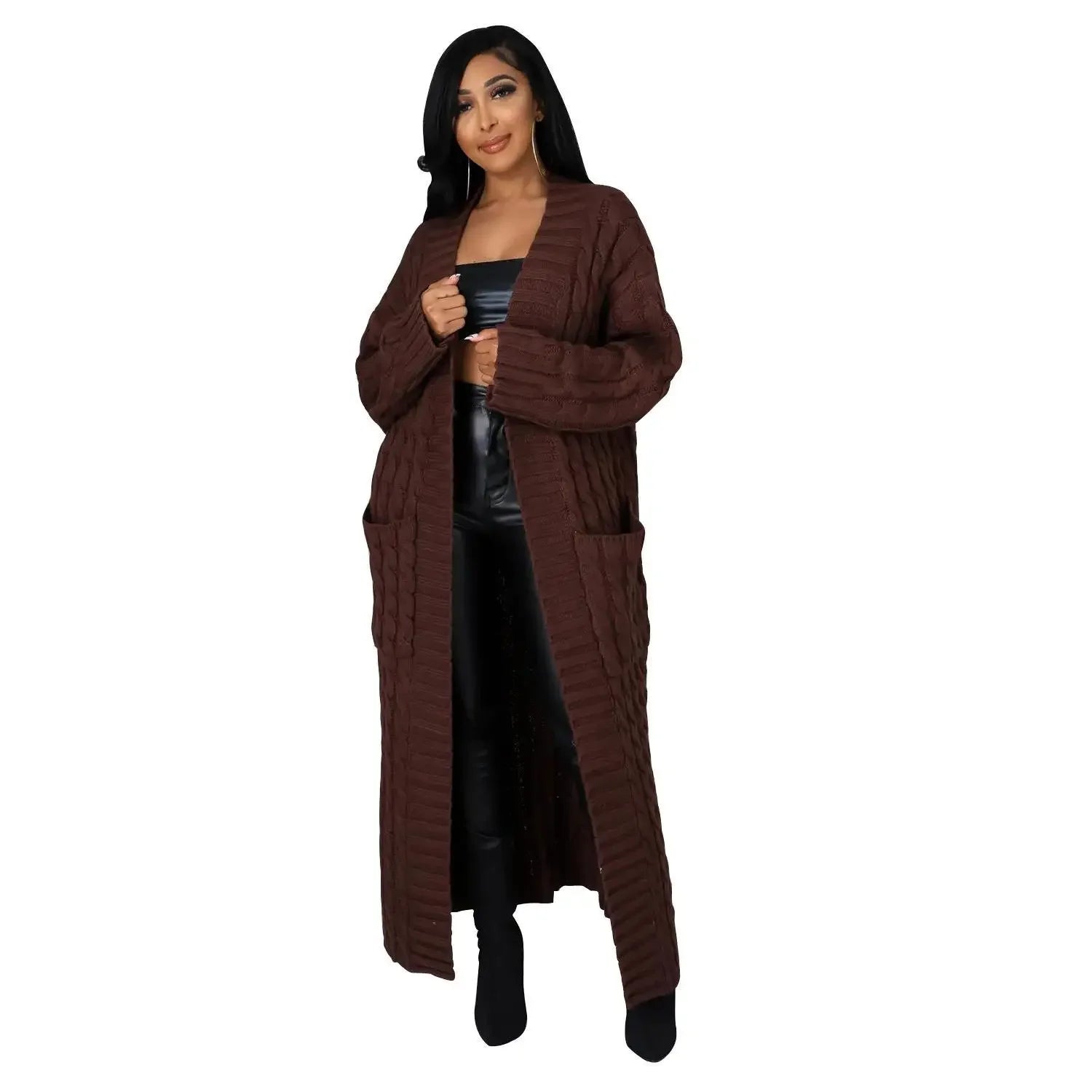 Pull-veste à manches longues sexy et décontracté pour femmes