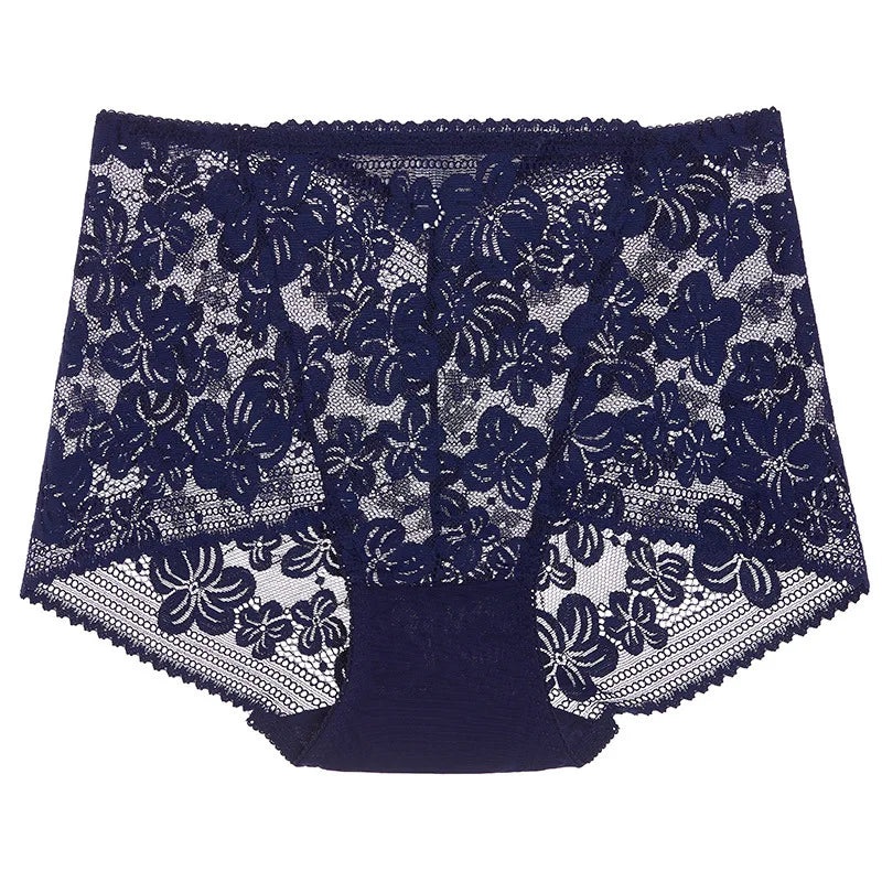 Culotte taille haute en dentelle sans couture pour femmes
