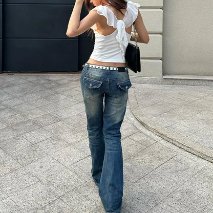 T-shirt Moulant Femme – Col et Manches à Volants