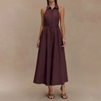 Robe longue dos nu pour femmes