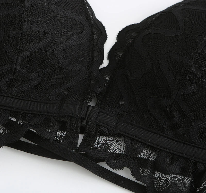 Ensemble de lingerie soutien-gorge et culotte Push Up en dentelle pour femmes