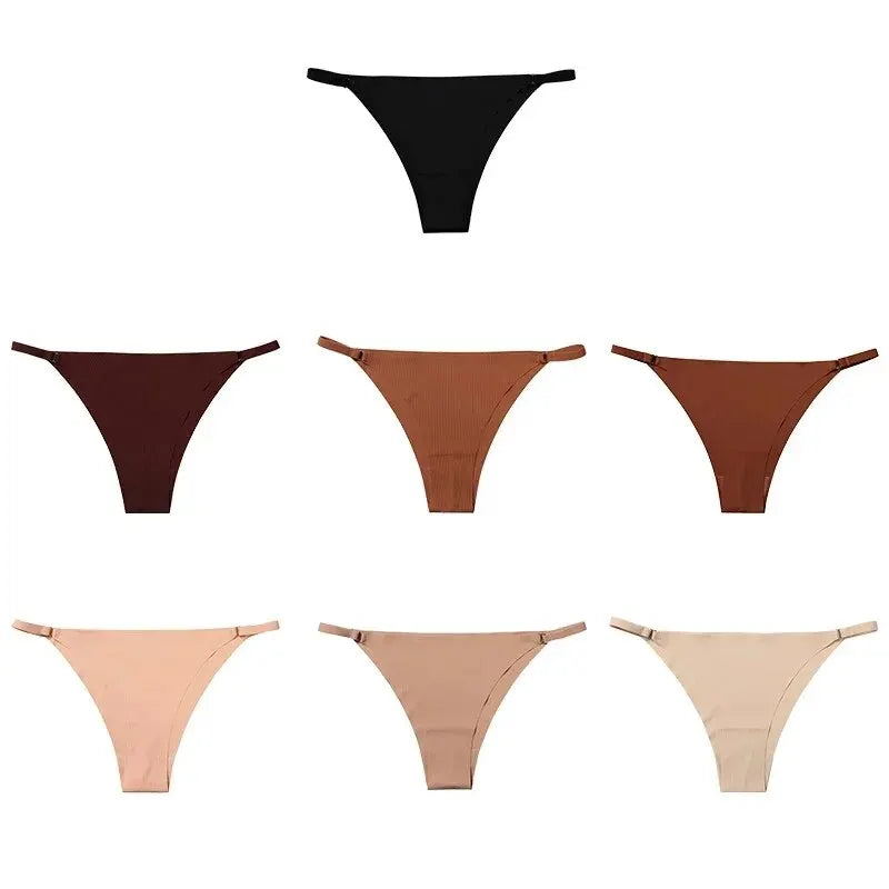 Culotte sexy en coton avec ceinture fine pour femmes