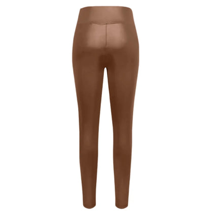 Pantalon Moulant Effet Cuir Femme – Coupe Ajustée