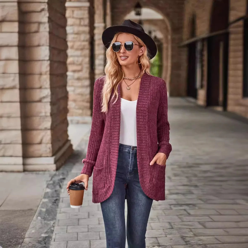 Gilet ample et uni pour femmes
