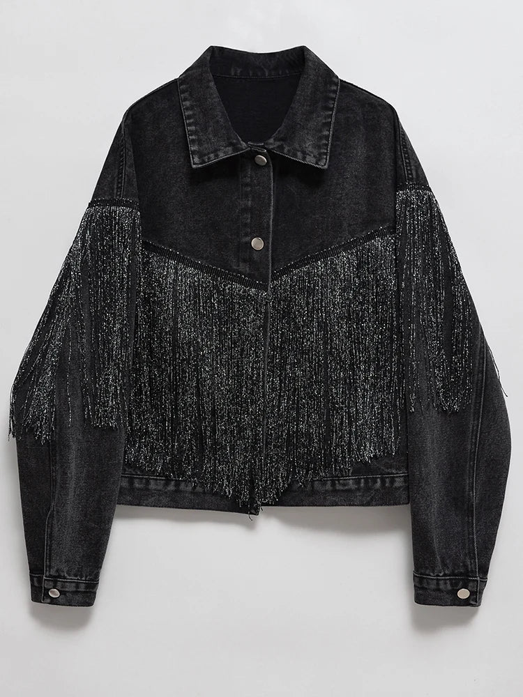 Veste courte en jean pour femmes