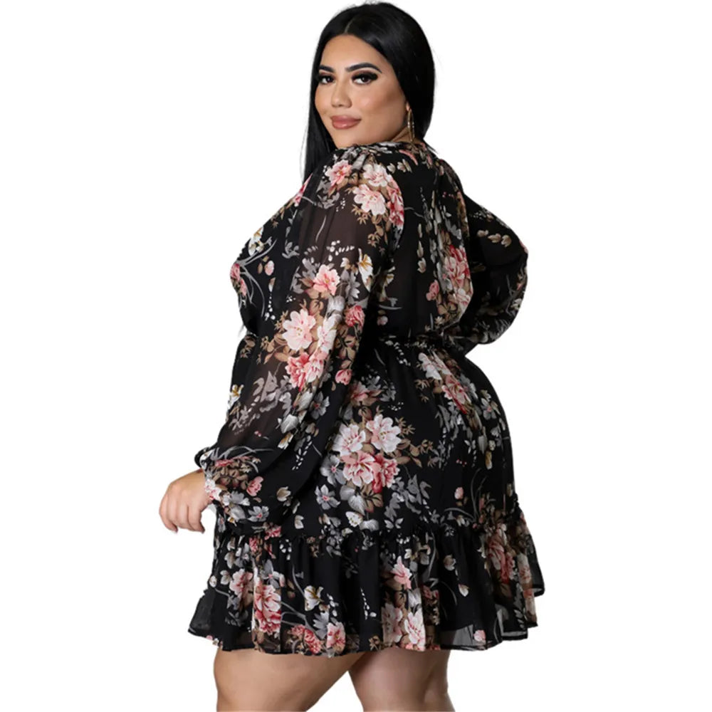 Mini robe à imprimé floral pour femmes