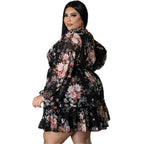 Mini robe à imprimé floral pour femmes