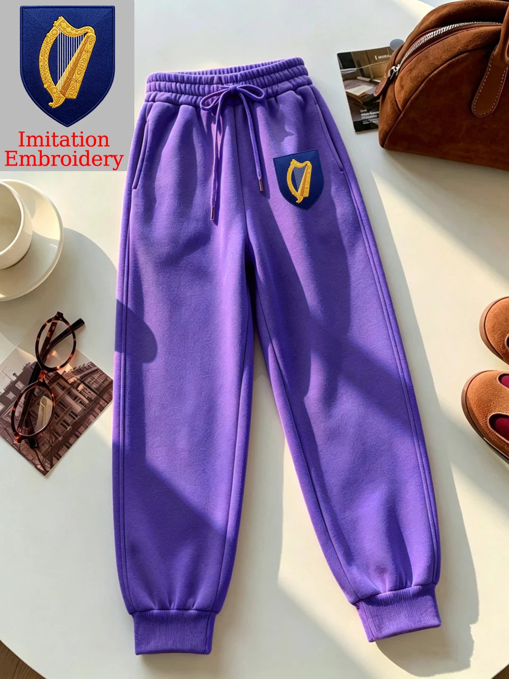 Pantalon de survêtement imprimé emblème irlandais pour femmes