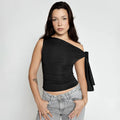T-shirt court sans manches pour femmes