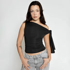 T-shirt court sans manches pour femmes