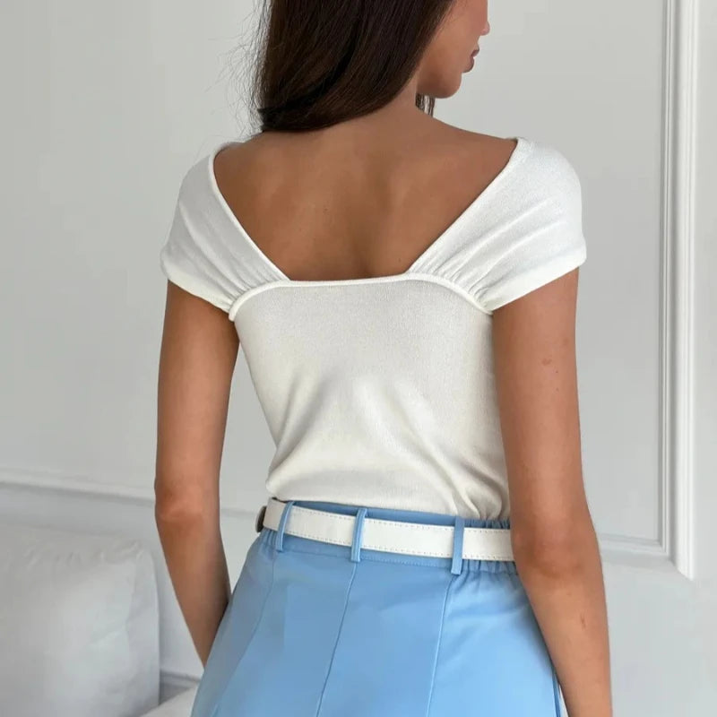 Débardeur d'été sexy en tricot pour femmes