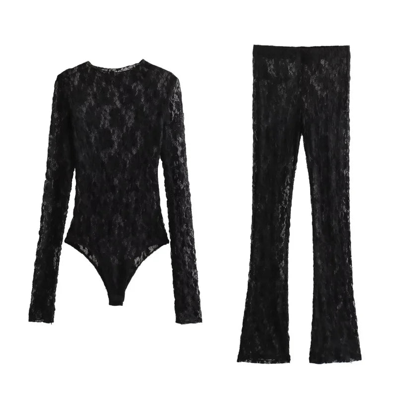 Ensemble de body sexy en dentelle pour femmes