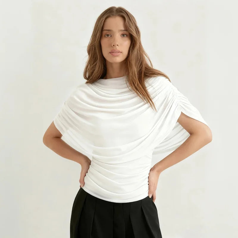 T-shirts slim à col rond pour femmes