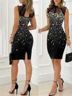 Robe en dentelle scintillante pour femmes