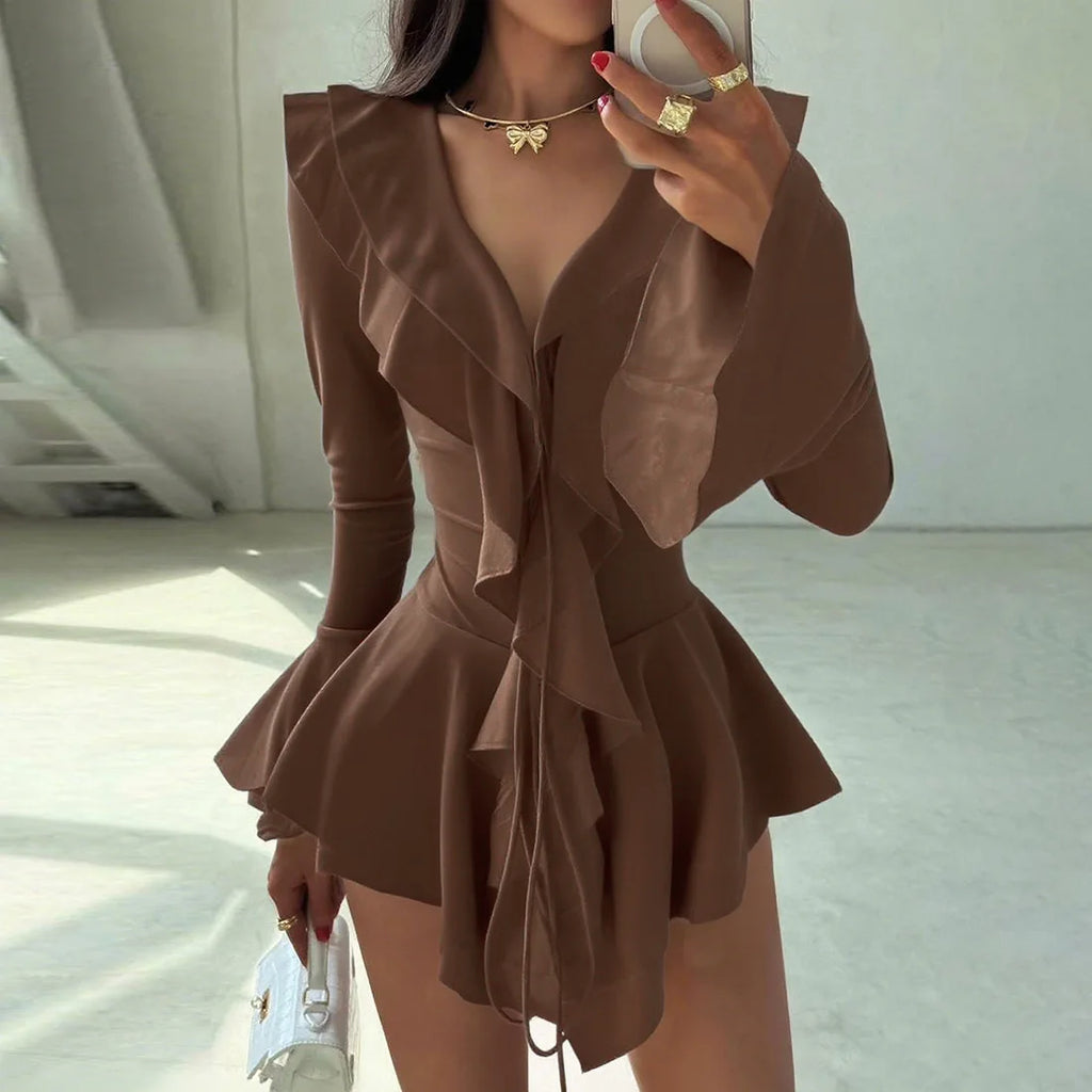 Robe à ourlet irrégulier pour femmes