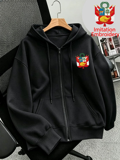 Sweat à Capuche Zippé Femme – Imprimé Pérou