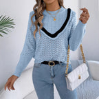 Pull tricoté à manches longues pour femmes
