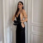 Robes longues en maille transparent pour femmes