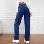 Pantalon Jean taille haute pour femmes