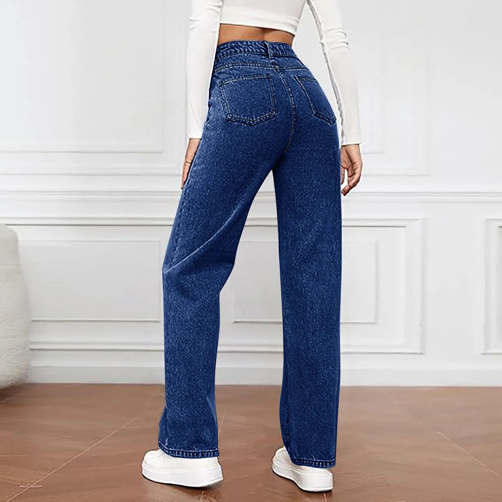 Pantalon Jean taille haute pour femmes