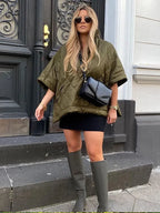 Veste matelassée en coton uni tendance pour femmes