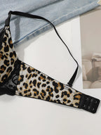 Soutien-gorge sexy en dentelle imprimé léopard pour femmes