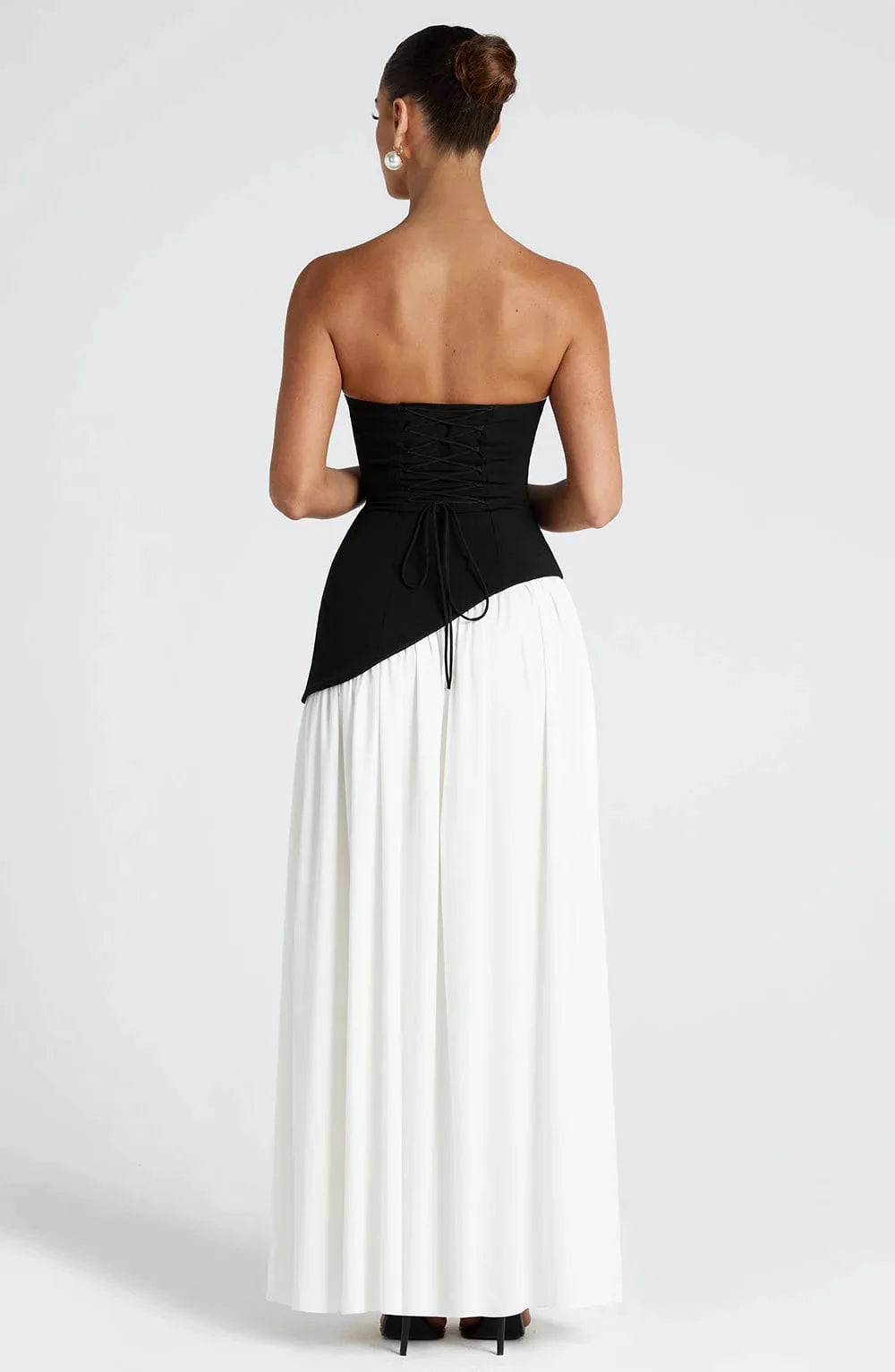 Robe longue tube fendue à la taille haute, pour femmes