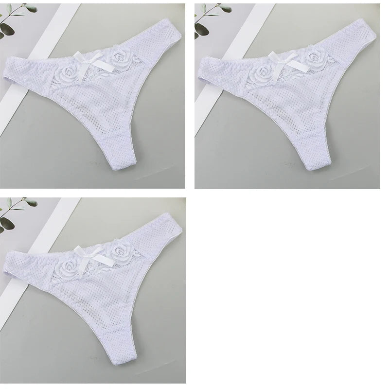 Culottes en coton 3 pièces taille basse pour femmes