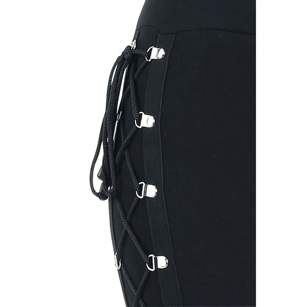 Leggings à lacets gothiques pour femmes