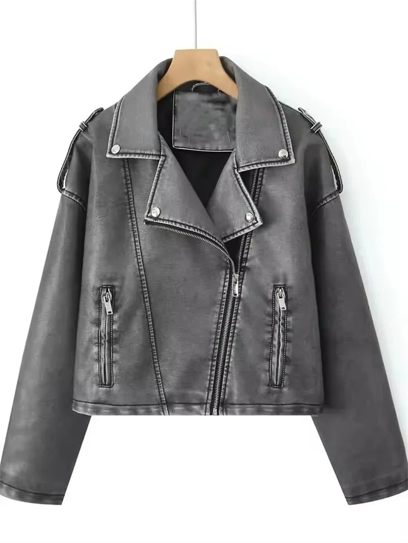 Vestes en faux cuir pour femmes