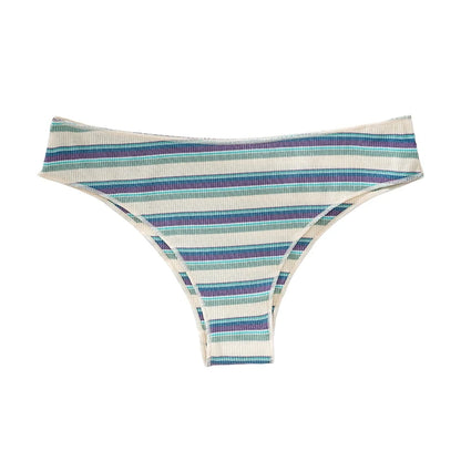 String Coton Femme – Rayures Arc-en-Ciel