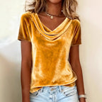 T-shirts amples décontractés de couleur unie pour femmes