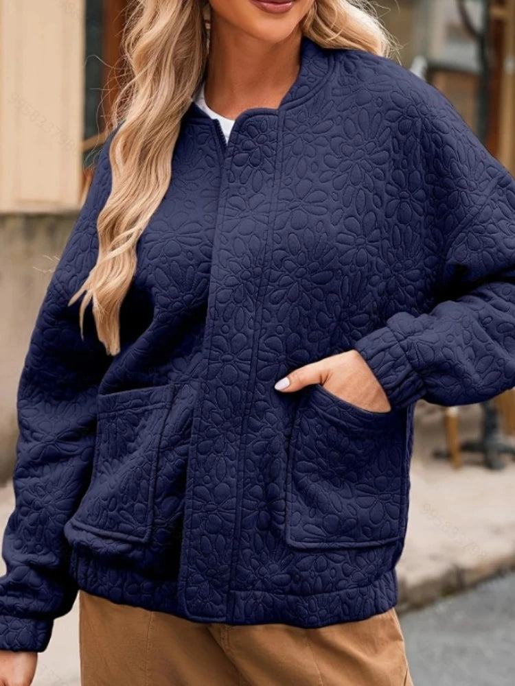 Veste Zippée Femme – Col Rond