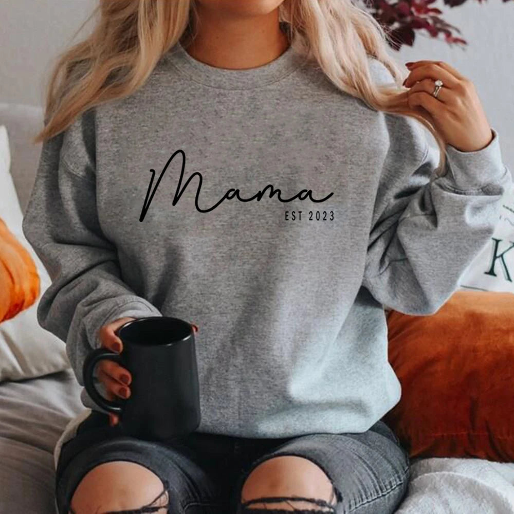 Sweat-Shirt à manches et col ras du cou pour femmes