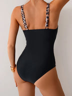 Maillot de bain une pièce croisé pour femmes